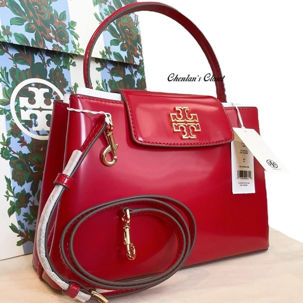 🔥NeW! $598 Tory Burch Britten Satchel - Picture 8 of 14